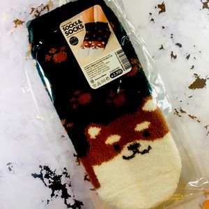 Shiba Inu Fluffy Socks Non-slip - Korea - OS